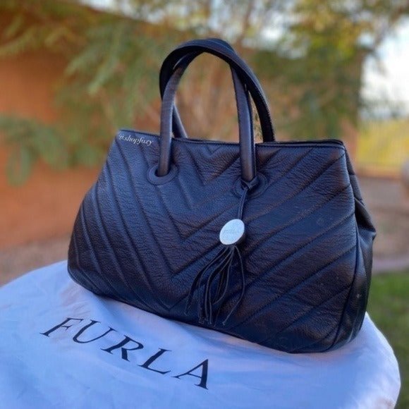 Furla Handbags - Furla Quilted Chevron Quilted Pattern Satchel
